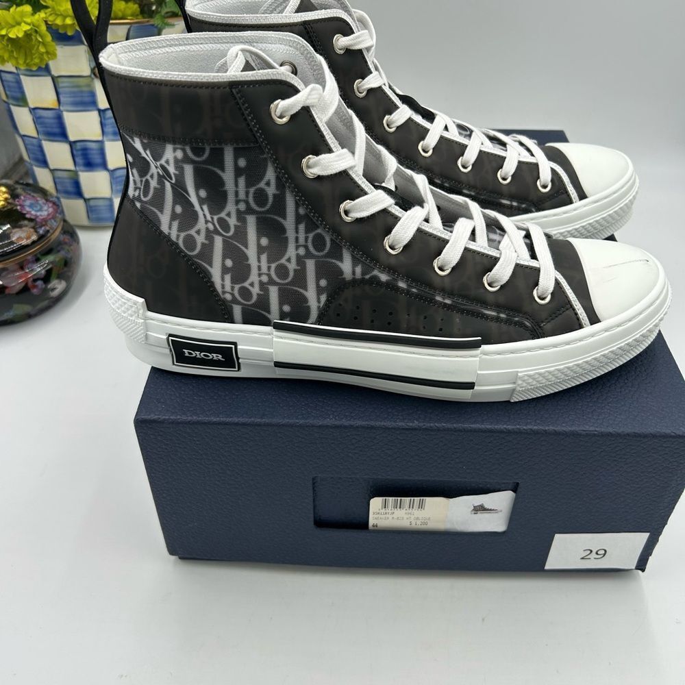 Men's Dior B – 23 oblique high top sneakers size 44 made in Italy - Picture 9 of 12